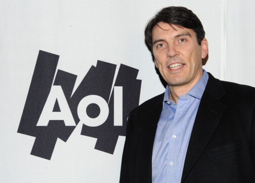 DALLAS, TX - FEBRUARY 05:  Chairman and CEO of  Aol Tim Armstrong poses with AOL at the Maxim Party Powered by Motorola Xoom at Centennial Hall at Fair Park on February 5, 2011 in Dallas, Texas.  (Photo by Michael Kovac/Getty Images for AOL)