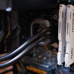 Computer hardware showing two memories