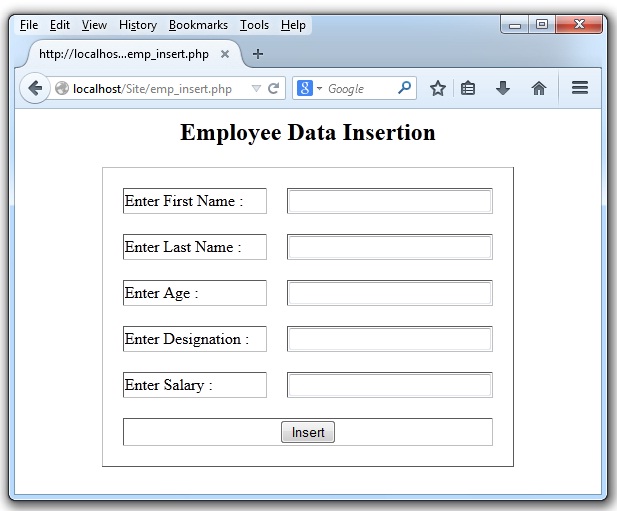 Insert Data in MySQL using PHP | Insertion In PHP - FreeFeast.info ...